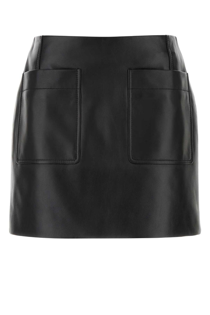 Bottega Veneta Mw Nappa Leather Mini Skirt