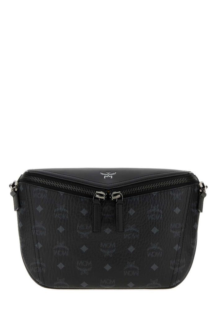 Mcm Diamond Vi Lthr Mix Crossbody Sml Bk