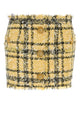 Balmain Buttoned Glittered Tweed Mini Skirt