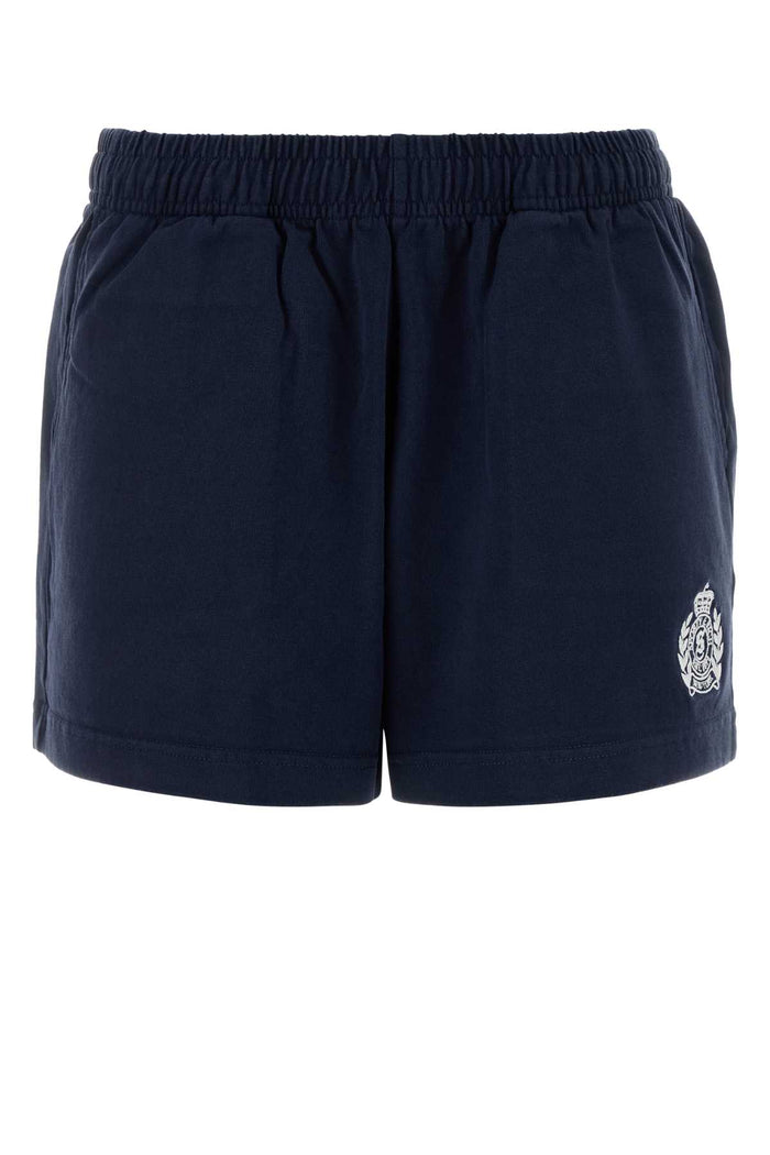 Sporty & Rich Ny Crest Embroidered Disco Short