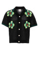 Casablanca Glitch Orchid Embroidered Crochet Shirt