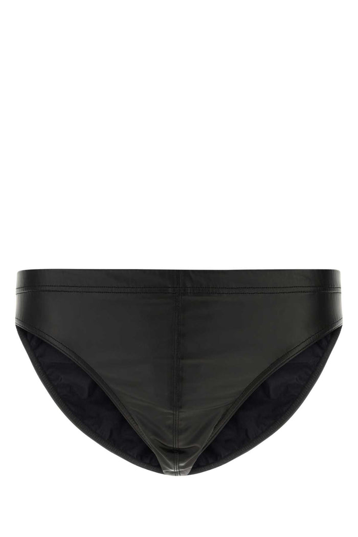 Tom Ford Faux Leather Laminated Jersey Swim Brief