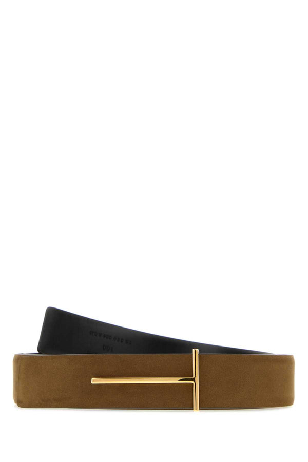 Tom Ford Natural Nubuck Reversible Slim T Belt 28 Mm