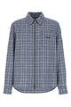 Versace Blouson Check Wool Flannel With Versace Embroidery