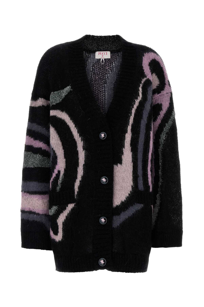 Emilio Pucci L.s. Cardigan - Marmo Grunge - Placed
