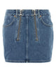 Marine Serre Light Blue Denim Mini Skirt