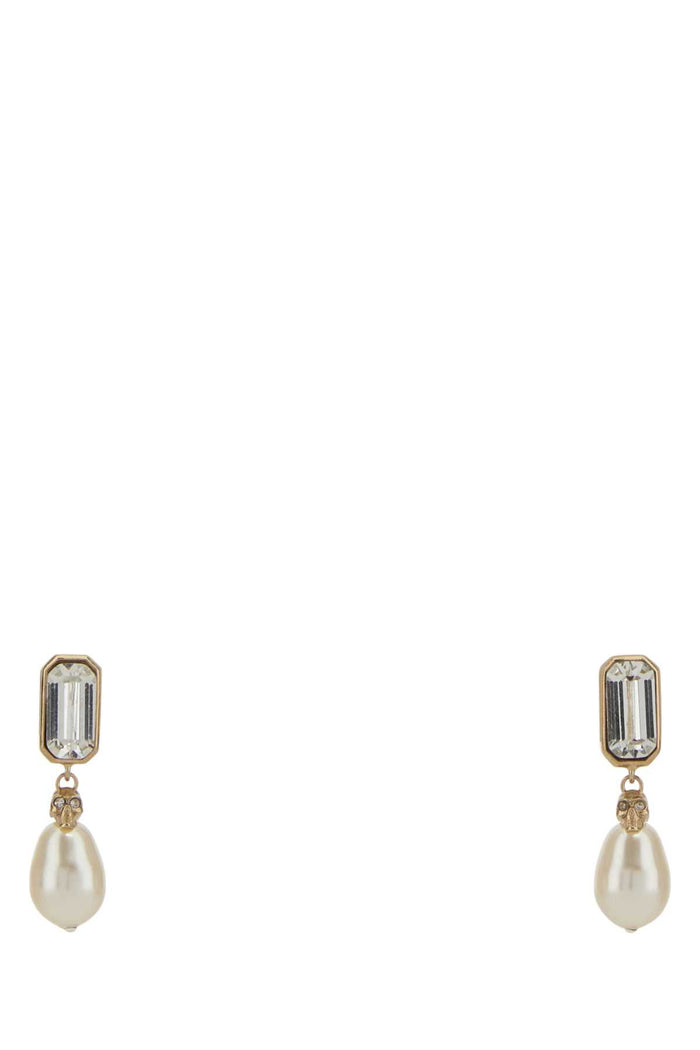 Alexander Mcqueen Skl & Crystal Earr.