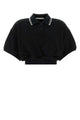 T By Alexander Wang Relaxed Cropped Cinched Polo