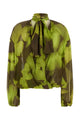 Blumarine 4C269a Print Georgette Top