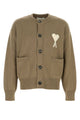 Ami Quota -Crewneck Cardigan With Contrasted Ami De Co