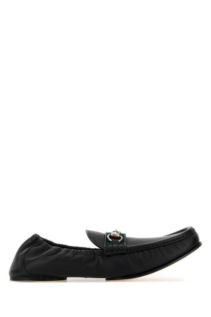 Gucci Leather Upper And Sole Moccasin