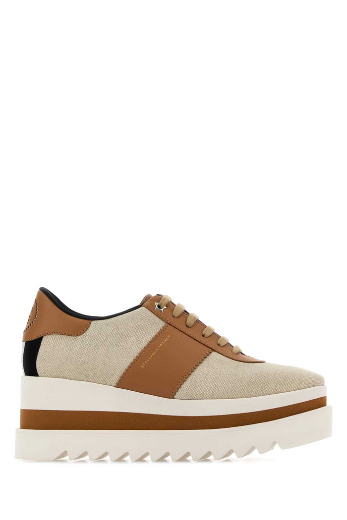 Stella Mccartney Sneakelyse Salt And Pepper Canvas W/ Alter Mat