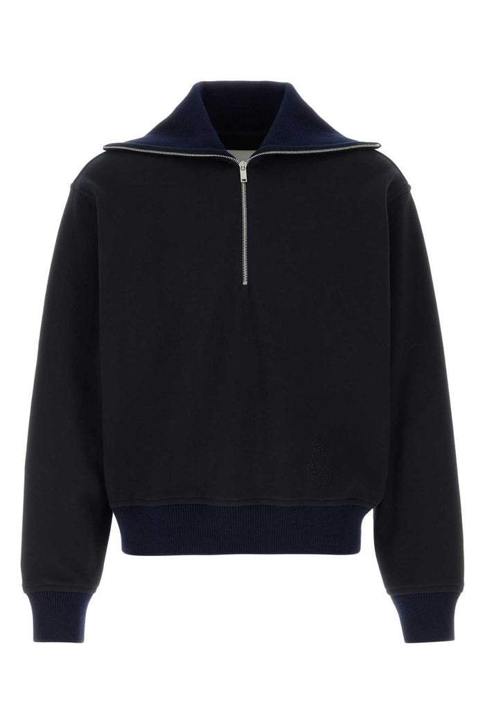 Jil Sander Sweatshirt W/Polo Opening Emb