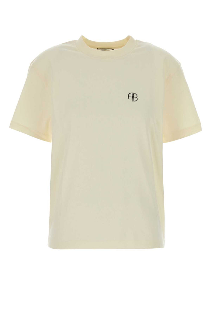 Anine Bing Walker Tee Soft Stencil - Cream