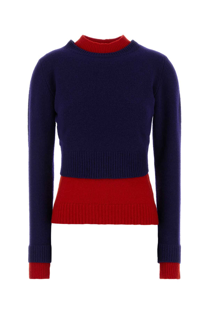 Jil Sander Ls Slv Double Layer Mock Neck Jumper