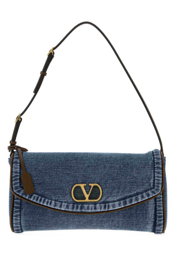 Valentino Garavani Clutch | Devain | Denim/V