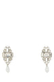 Alessandra Rich Crystal Earrings With Clear Drop