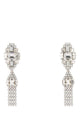 Alessandra Rich Crystal Earrings With Pendant And Fringes