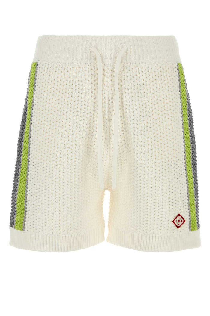 Casablanca Stripe Crochet Shorts
