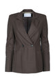 Harris Wharf London Women D.b. Blazer With Shoulder Pads Rayon