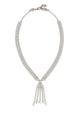 Alessandra Rich Crystal Necklace With Fringes