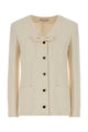Alessandra Rich Tweed Boucle Jacket With Bow And Pockets