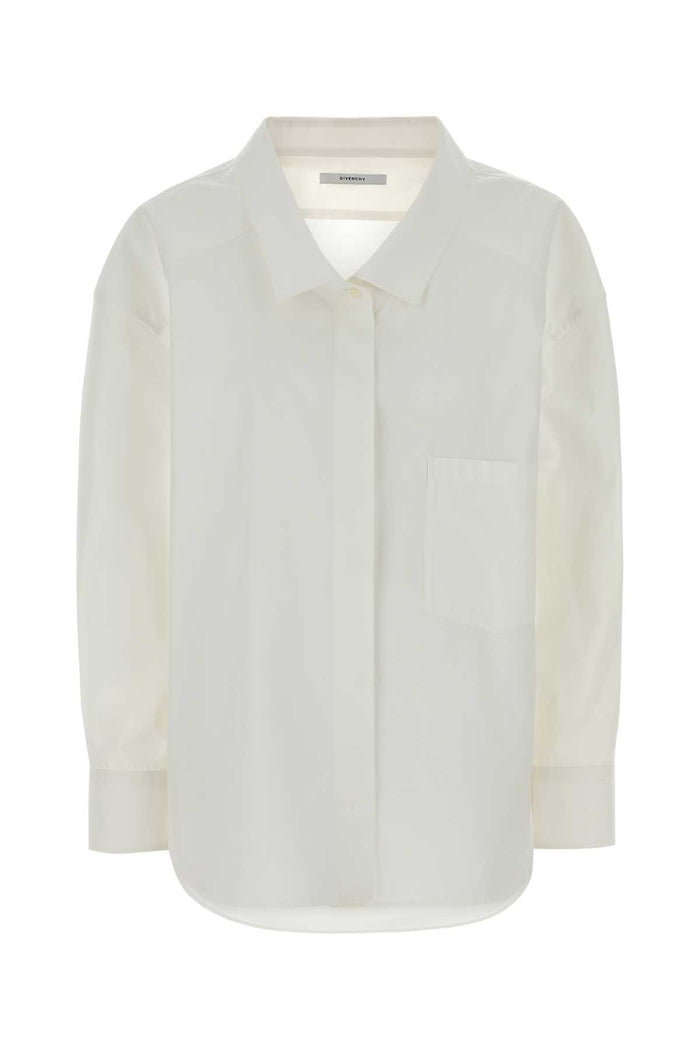 Givenchy Wide Collar Long Sleeve Shirt