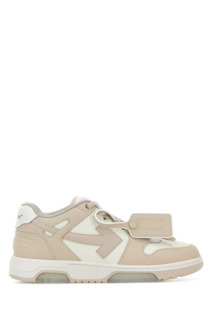 Off White Out Of Office Calf Leather White Beige