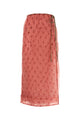 Ganni Shibori Organza/Printed Stretch Cotton Skirt