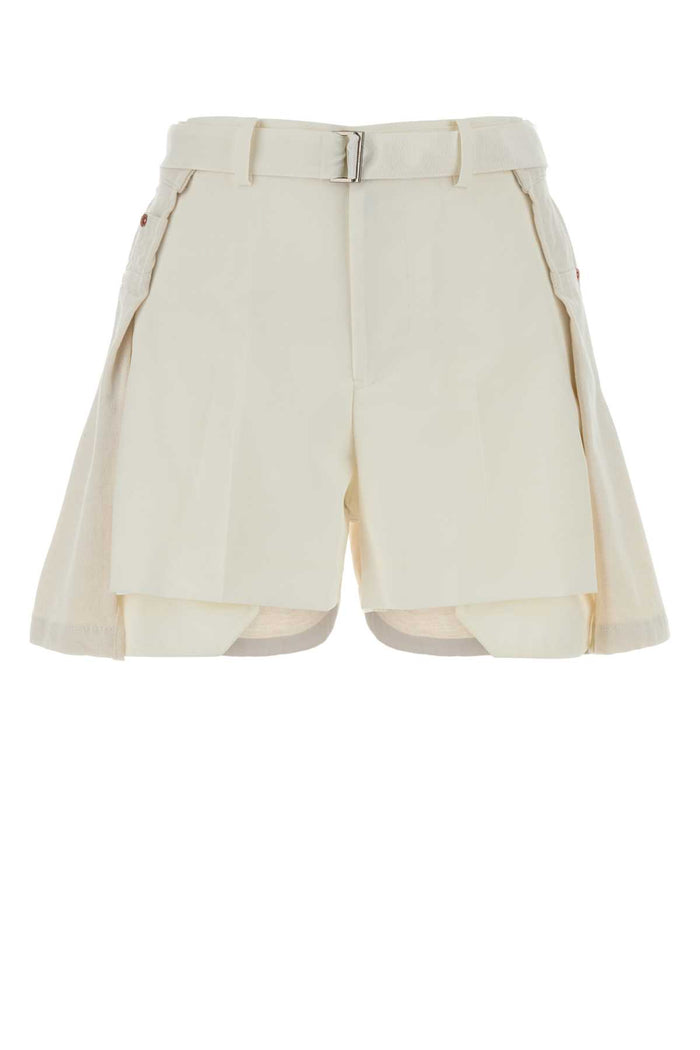 Sacai Wool Suiting X Denim Shorts