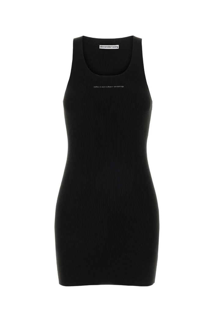 Alexander Wang Racer Tank Mini Dress W/ Jacquard Logo