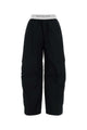 Alexander Wang Mid-Rise Pleated Knee Pant W/ Logo Elastic