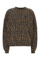 Anine Bing Miles Sweatshirt - Black And Brown Leopard