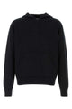 Palm Angels Curved Logo Regular Knit Hoodie