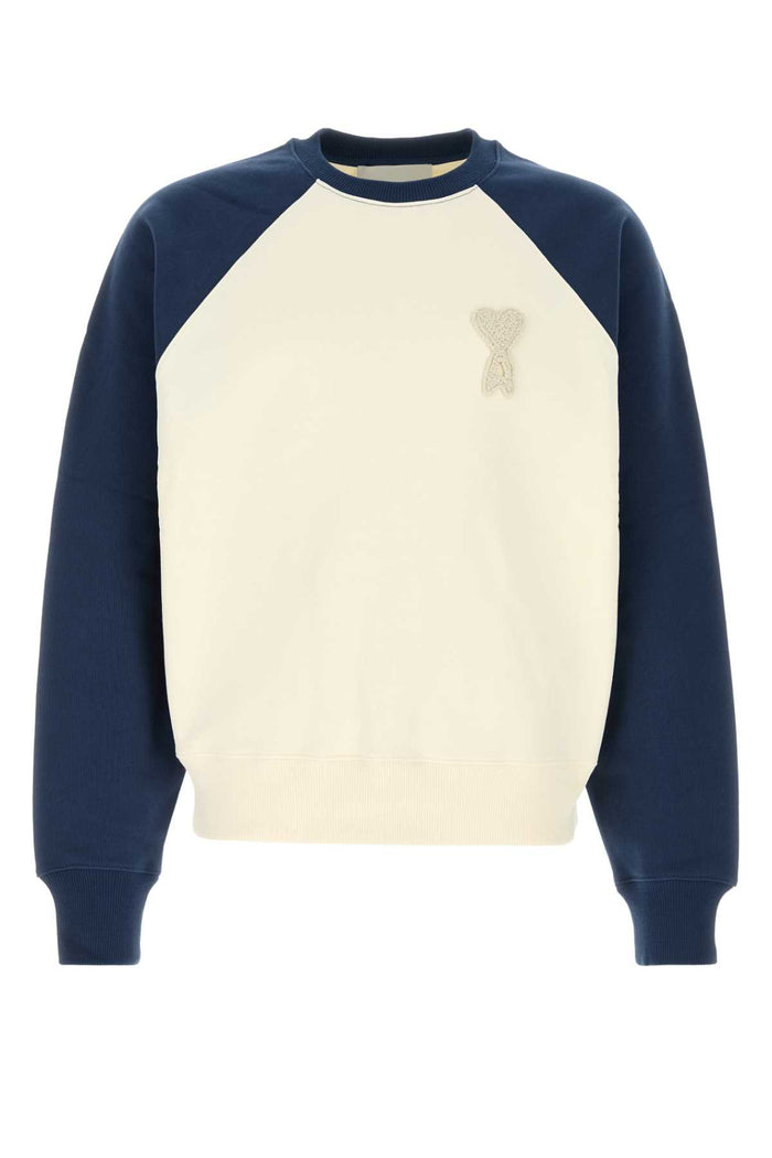 Ami Boxyfitcrewneckwithamidecoeurknittedpatch
