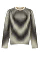 Ami Longsleevesstripedtshirtwithblackamidecoeurembroid