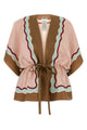 Fendi Poncho Seta Stampa Onda