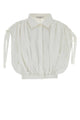 Givenchy High Collar Ruched Shirt