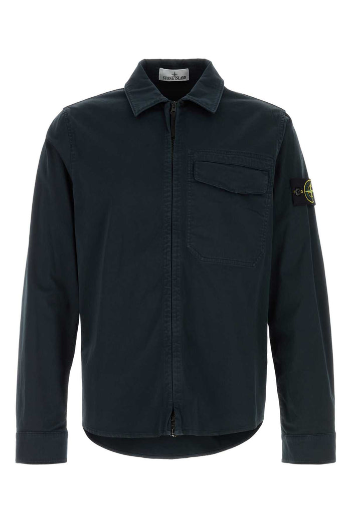 Stone Island Stretch Organic Cotton Satin, Garment Dyed