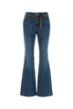 Michael By Michael Kors Flare Jean W/ Chain Belt