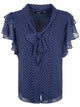 Lauren Ralph Lauren "Prugan" Short Sleeve Blouse