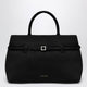 Manu Atelier Le Cambon 35 Bag In Black Suede