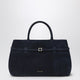 Manu Atelier Le Cambon 35 Dark Blue Suede Bag