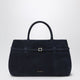 Manu Atelier Le Cambon 35 Dark Blue Suede Bag