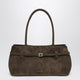 Manu Atelier Le Cambon East West Tobacco Suede Bag