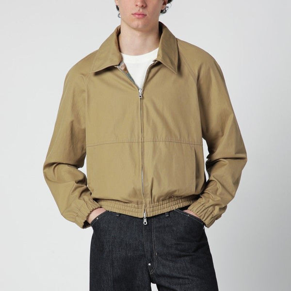 Dries Van Noten Beige Cottonblend Zipup Jacket
