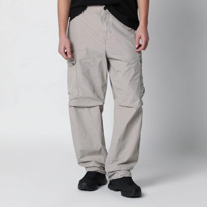 C.p. Company Taupe Grey Cotton Cargo Trousers