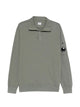 C.p.company Polo Collar Gunmetal Cotton Sweatshirt