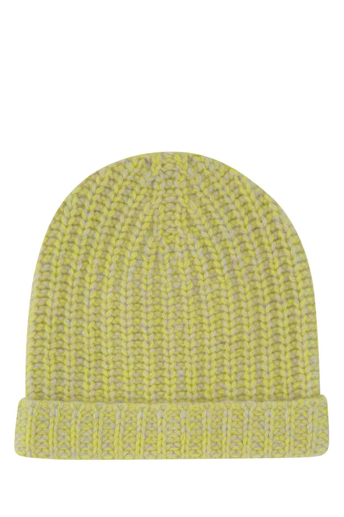 The Elder Statesman Two-Tone Cashmere Beanie Hat
