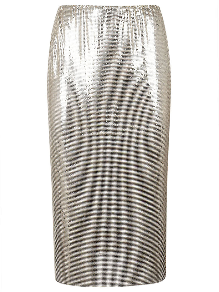 Max Mara Sportmax Metallic Knit Midi Skirt